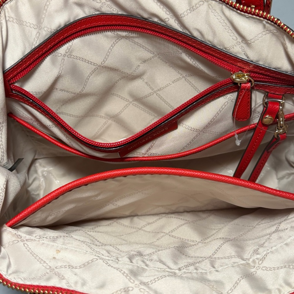 Michael Kors Jet Set Red Tote NWOT - Picture 11 of 13
